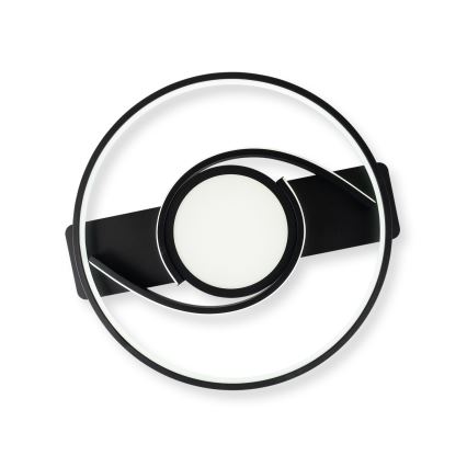 Brilagi - Candeeiro de tecto LED dimerizável TWIRL LED/38W/230V 3000-6000K preto + comando à distância