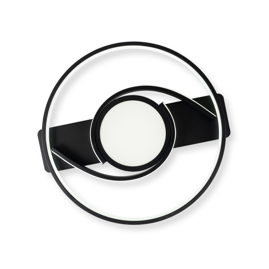Brilagi - Candeeiro de tecto LED dimerizável TWIRL LED/38W/230V 3000-6000K preto + comando à distância