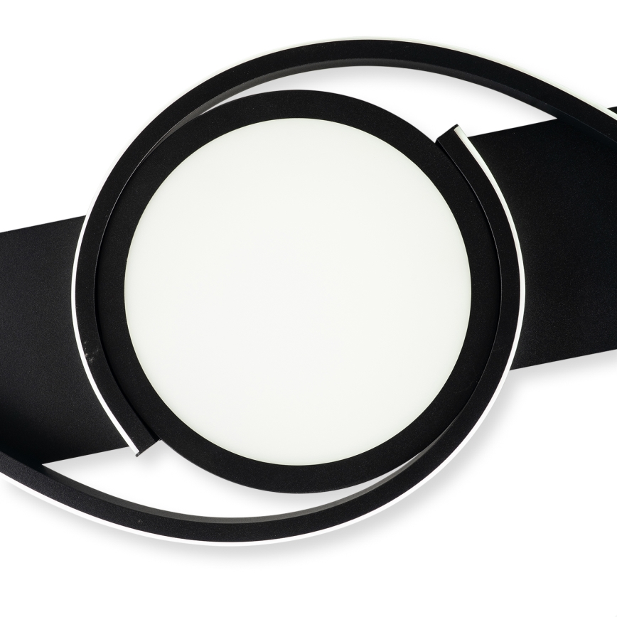 Brilagi - Candeeiro de tecto LED dimerizável TWIRL LED/38W/230V 3000-6000K preto + comando à distância