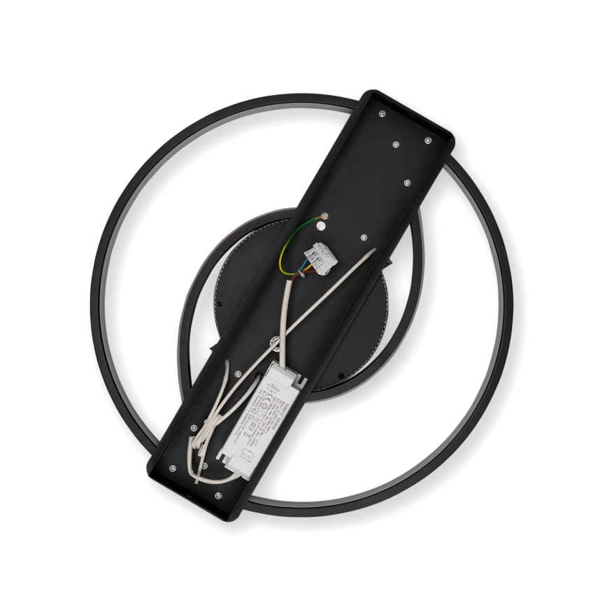 Brilagi - Candeeiro de tecto LED dimerizável TWIRL LED/38W/230V 3000-6000K preto + comando à distância