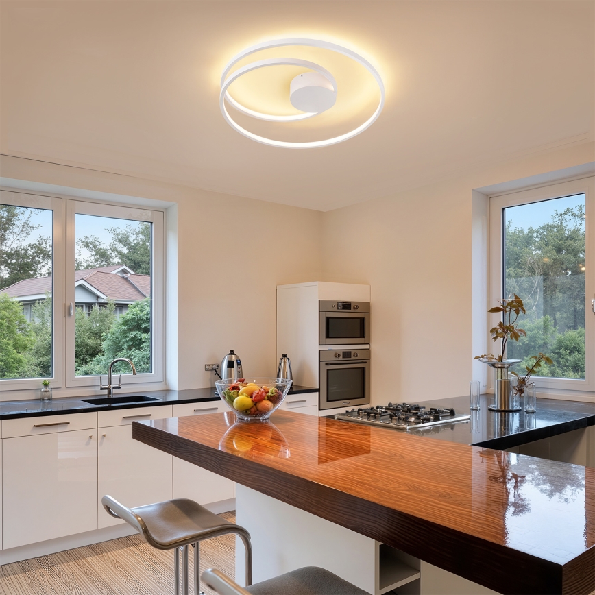 Brilagi - Luminária de teto LED regulável TWISTER LED/48W/230V 3000-6000K Ø 50 cm branca + controlo remoto