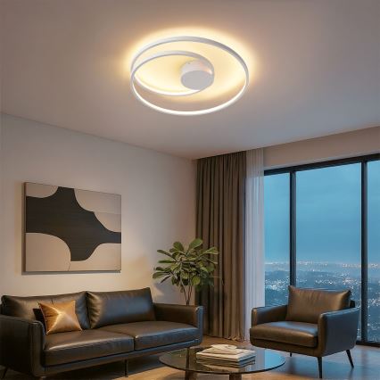 Brilagi - Luminária de teto LED regulável TWISTER LED/48W/230V 3000-6000K Ø 50 cm branca + controlo remoto