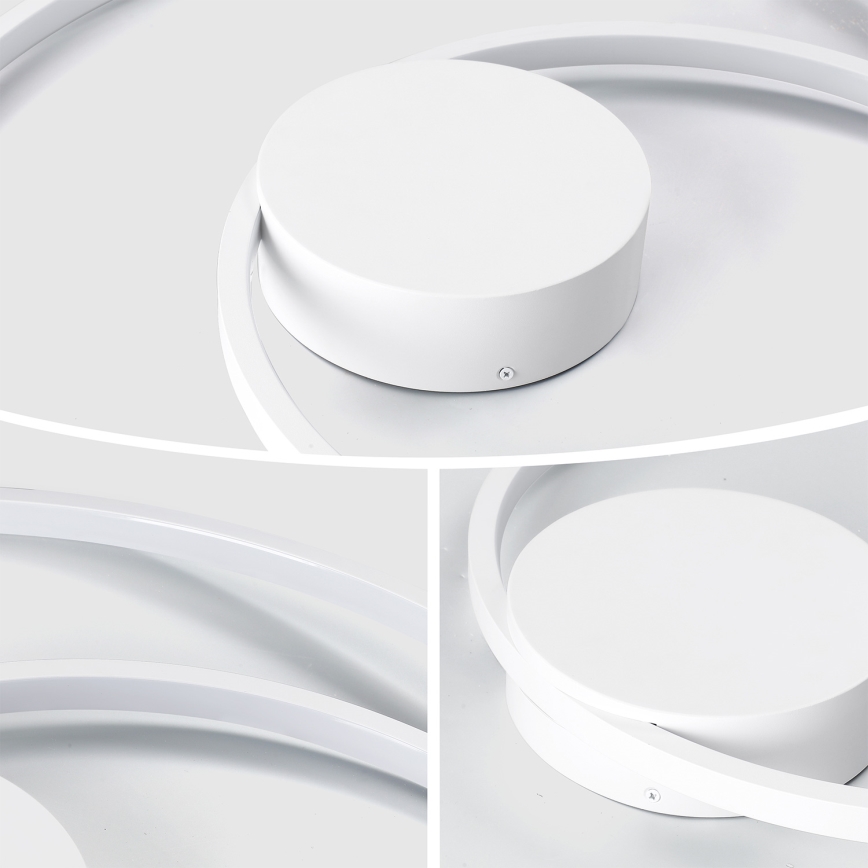 Brilagi - Luminária de teto LED regulável TWISTER LED/48W/230V 3000-6000K Ø 50 cm branca + controlo remoto