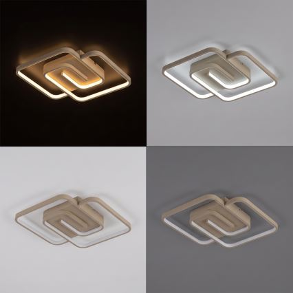 BRILAGI - Luminária de teto LED dimerizável VELO LED/64W/230V 3000-6500K 48x48 cm bege + controlo remoto