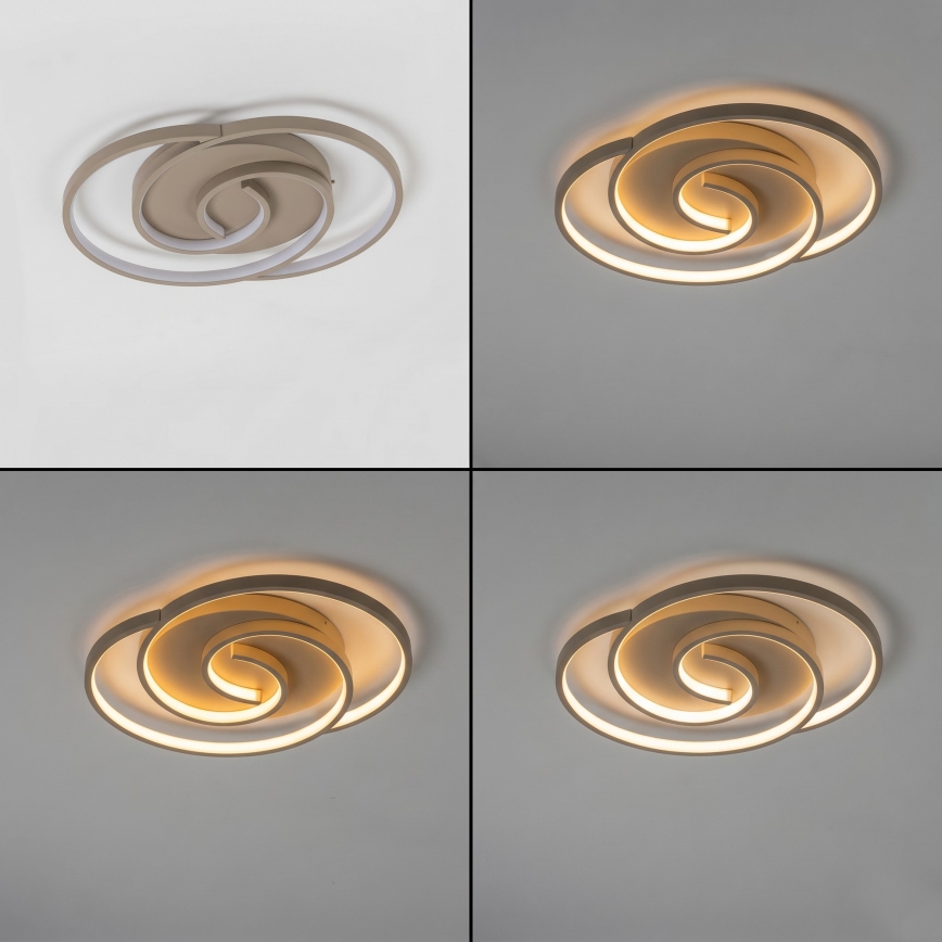 BRILAGI - LED candeeiro de teto dimerizável VELO LED/70W/230V 3000-6500K 38x47,8 cm bege + controlo remoto