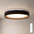 Brilagi - Candeeiro de tecto LED dimerizável WALDO LED/48W/230V 3000-6500K Ø 40 cm preto/dourado + controlo remoto