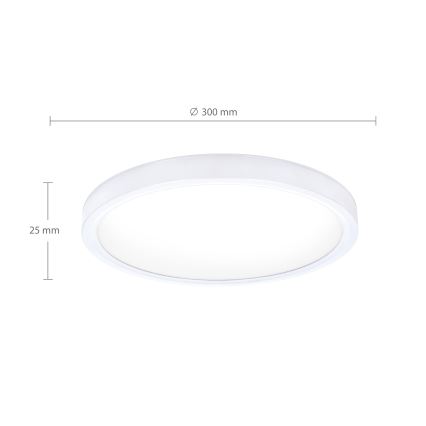 Brilagi - Candeeiro de teto LED ESTELA LED/18W/230V diâmetro 30 cm branco