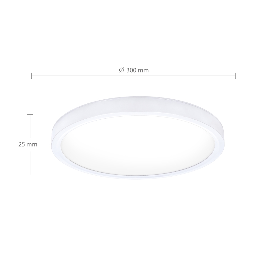 Brilagi - Candeeiro de teto LED ESTELA LED/18W/230V diâmetro 30 cm branco