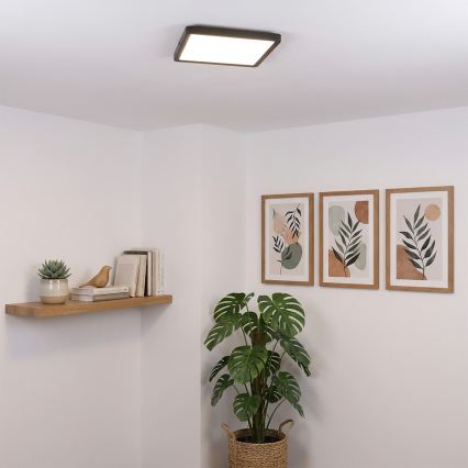 Brilagi - Candeeiro de tecto LED ESTELA SQUARE LED/24W/230V 31x31 cm preto