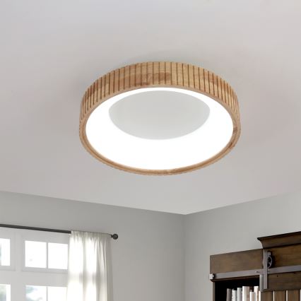 Brilagi - Luminária de teto LED FALCON WOOD MODERN LED/30W/230V 3000/4000/6000K Ø 45 cm madeira