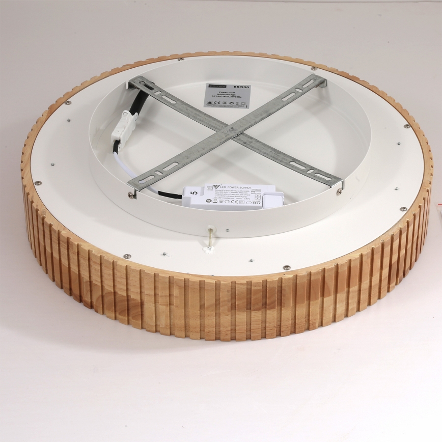 Brilagi - Luminária de teto LED FALCON WOOD MODERN LED/30W/230V 3000/4000/6000K Ø 45 cm madeira