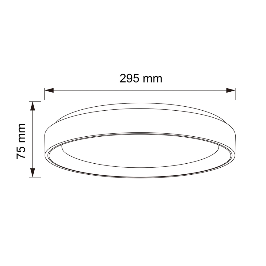 Brilagi - Candeeiro de tecto LED FLOCO LED/24W/230V, diâmetro 30 cm, acabamento em madeira/branco