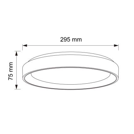 Brilagi - Candeeiro de teto LED FLOCO LED/24W/230V Ø 30 cm, acabamento em madeira/preto