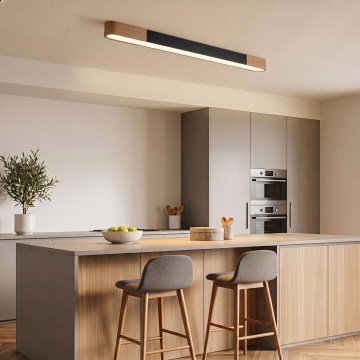 BRILAGI - Candeeiro de tecto LED GARDALINE LED/100W/230V 120 cm carvalho/preto