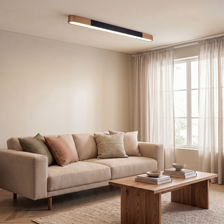 BRILAGI - Candeeiro de tecto LED GARDALINE LED/100W/230V 120 cm carvalho/preto