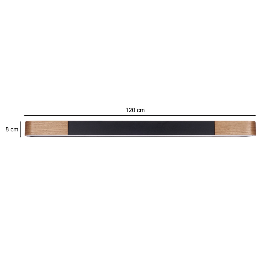 BRILAGI - Candeeiro de tecto LED GARDALINE LED/100W/230V 120 cm carvalho/preto