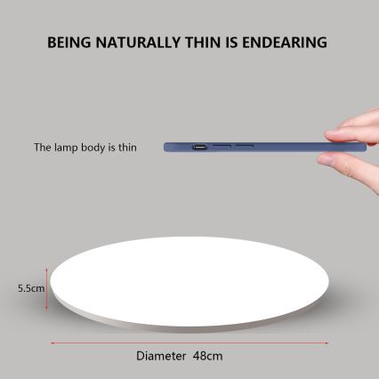 Brilagi - Candeeiro de teto LED regulável SMART LED/36W/230V Ø 48 cm 2700-6500K Wi‑Fi Tuya + controlo remoto