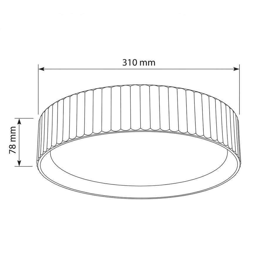 Brilagi - Candeeiro de tecto LED LUCIA 24W/230V, diâmetro 31 cm, preto