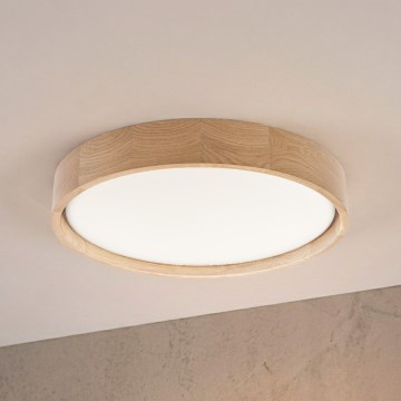 Brilagi - Candeeiro de tecto LED MANAROLA PLAIN LED/24W/230V 3000K Ø 41 cm carvalho