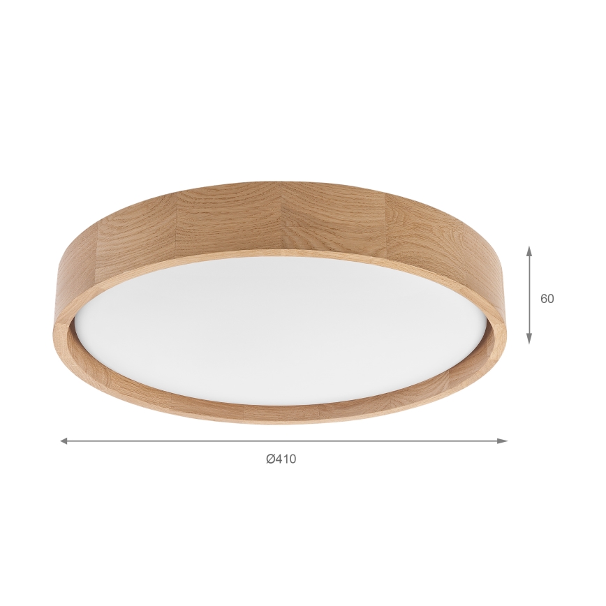 Brilagi - Candeeiro de tecto LED MANAROLA PLAIN LED/24W/230V 3000K Ø 41 cm carvalho