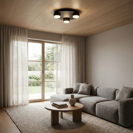 Brilagi - Candeeiro de tecto LED MONO 3xGX53/12W/230V Ø 30 cm preto