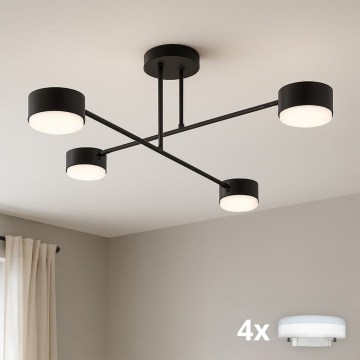 Brilagi - Candeeiro de tecto LED MONO 4xGX53/13W/230V preto