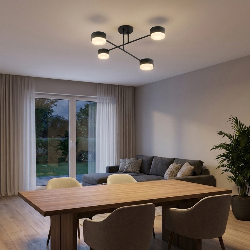 Brilagi - Candeeiro de tecto LED MONO 4xGX53/13W/230V preto