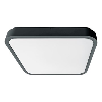 Brilagi - Candeeiro de tecto LED para casa de banho com sensor ZENNA LED/18W/230V 28,5x28,5 cm IP44 antracite + controlo remoto