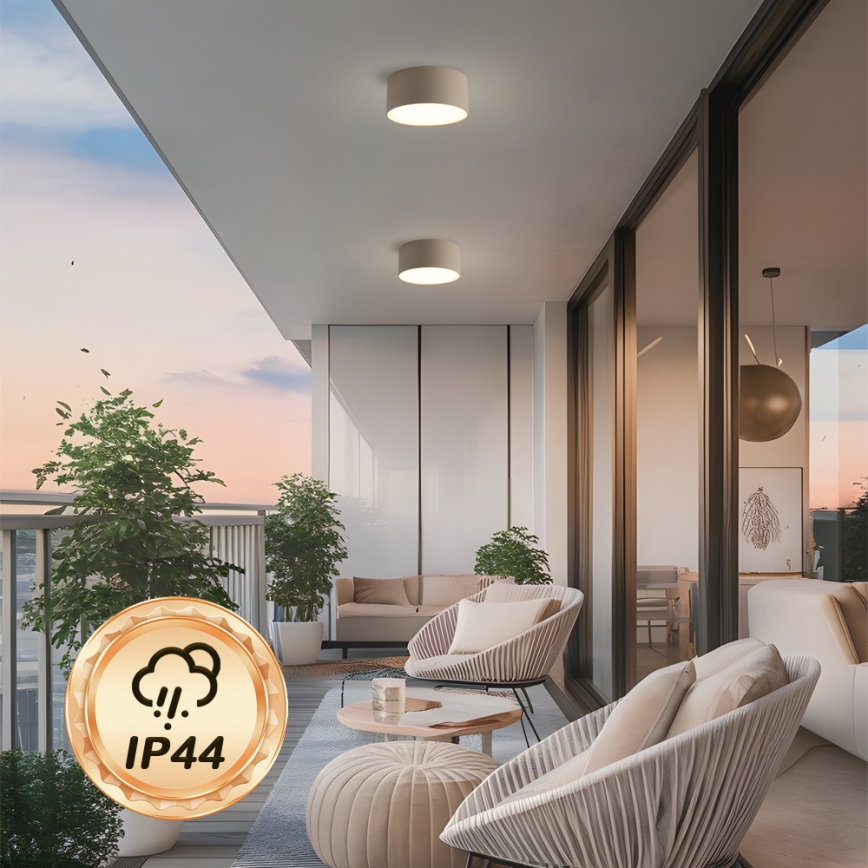Brilagi - Luminária de teto LED para casa de banho FORIS LED/20W/230V Ø 15 cm bege IP44
