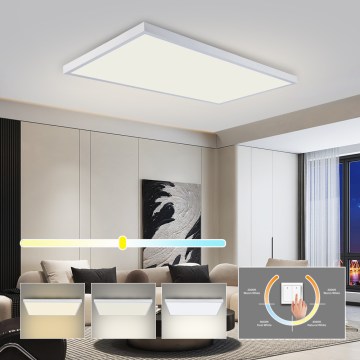 Brilagi - Candeeiro de tecto LED para casa de banho FRAME LED/96W/230V 120x60 cm 3000/4000/6000K IP44 branco