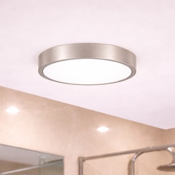 Brilagi - Candeeiro de tecto LED para casa de banho POOL LED/24W/230V 3000/4000/5500K diâmetro 30 cm IP54 cromo mate