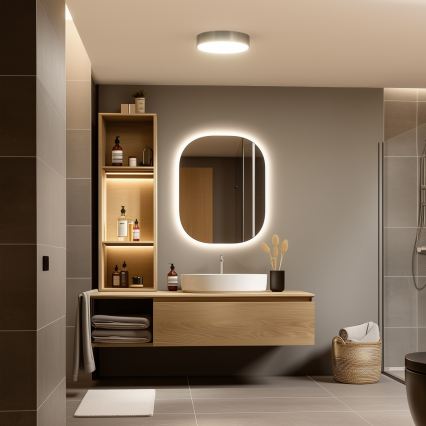 Brilagi - Candeeiro de teto LED para casa de banho POOL LED/24W/230V 3000/4000/5500K diâmetro 30 cm IP54 latão