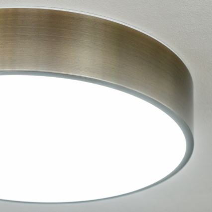 Brilagi - Candeeiro de teto LED para casa de banho POOL LED/24W/230V 3000/4000/5500K diâmetro 30 cm IP54 latão