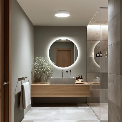 Brilagi - Plafon LED para casa de banho POOL LED/24W/230V 3000/4000/5500K Ø 30 cm IP54 branco