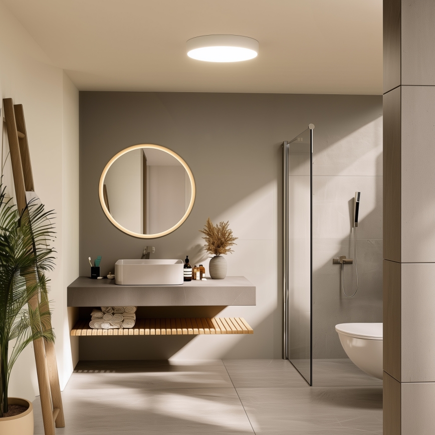 Brilagi - Plafon LED de tecto para casa de banho POOL LED/36W/230V 3000/4000/5500K Ø 40 cm IP54 branco