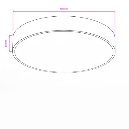 Brilagi - Plafon LED para casa de banho POOL LED/36W/230V 3000/4000/5500K Ø 40 cm IP54 bronze