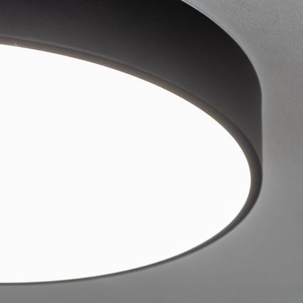 Brilagi - Luminária LED de teto para casa de banho POOL LED/36W/230V 3000/4000/5500K Ø 40 cm IP54 preta
