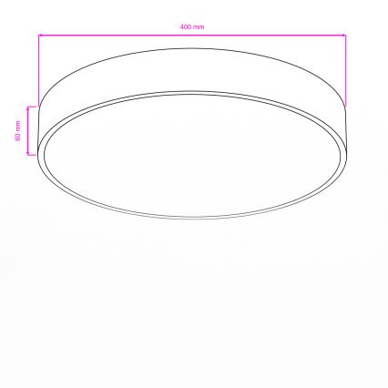 Brilagi - Luminária LED de teto para casa de banho POOL LED/36W/230V 3000/4000/5500K Ø 40 cm IP54 preta