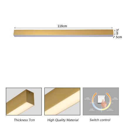 Brilagi - Plafon de tecto LED para casa de banho SLEEKLINE LED/40W/230V 3000/4500/6000K dourado IP44