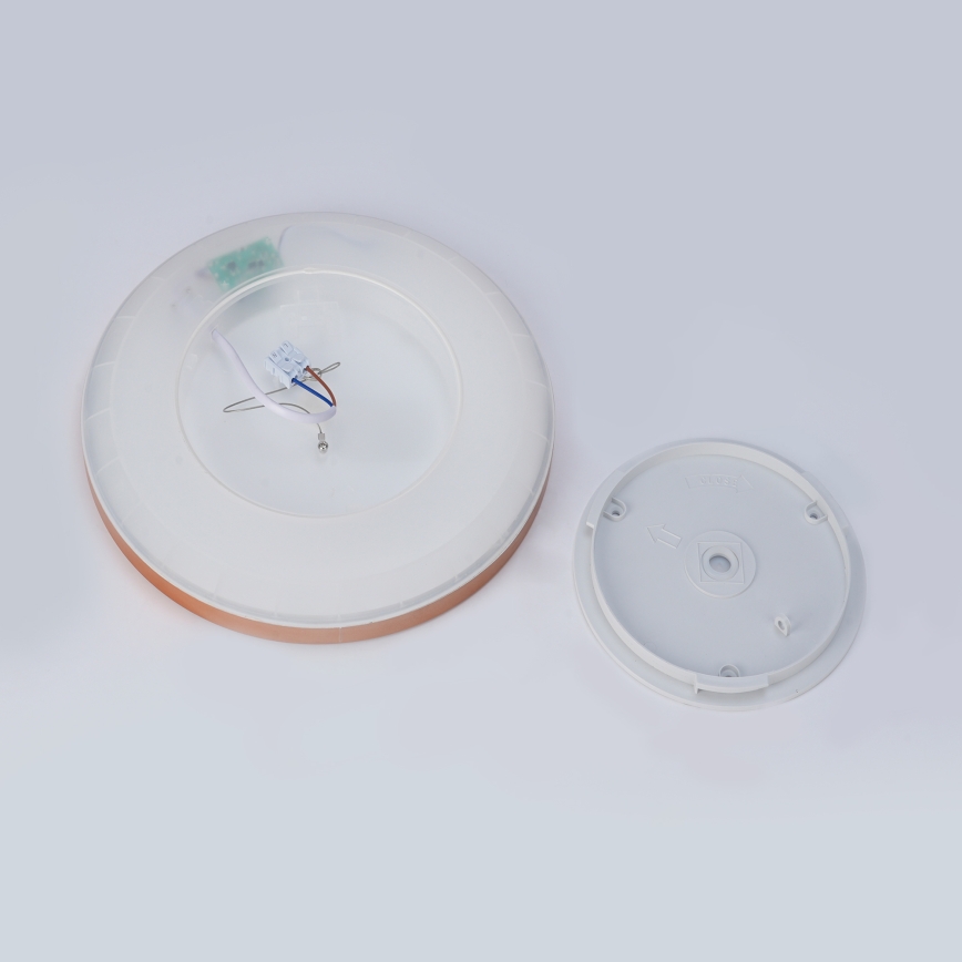 Brilagi - Candeeiro de teto LED para casa de banho ULTRA SLIM LED/18W/230V Ø 30 cm ouro rosé IP54