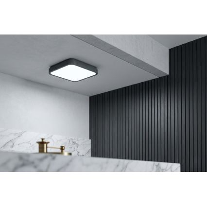 BRILAGI - Candeeiro de tecto LED para casa de banho ZENNA LED/24W/230V 34,5x34,5 cm IP44 antracite