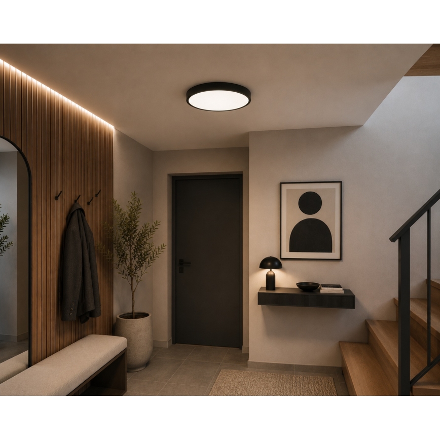 BRILAGI - Plafon LED para casa de banho ZENNA LED/24W/230V Ø35 cm IP44 antracite