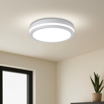 Brilagi - Candeeiro de tecto LED para exterior BENE LED/24W/230V Ø 26 cm branco IP54