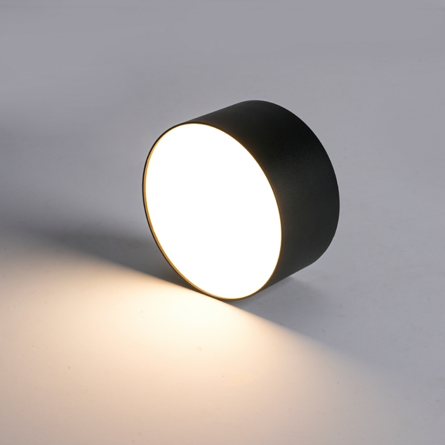 BRILAGI - Candeeiro de tecto LED para exterior FORIS LED/9W/230V, diâmetro 9 cm, preto, IP44