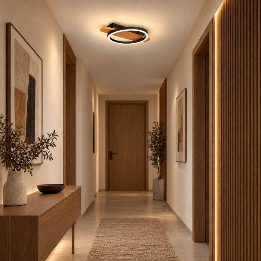 BRILAGI - Candeeiro de tecto LED PLANK LED/16W/230V 4000K 30x40 cm em madeira