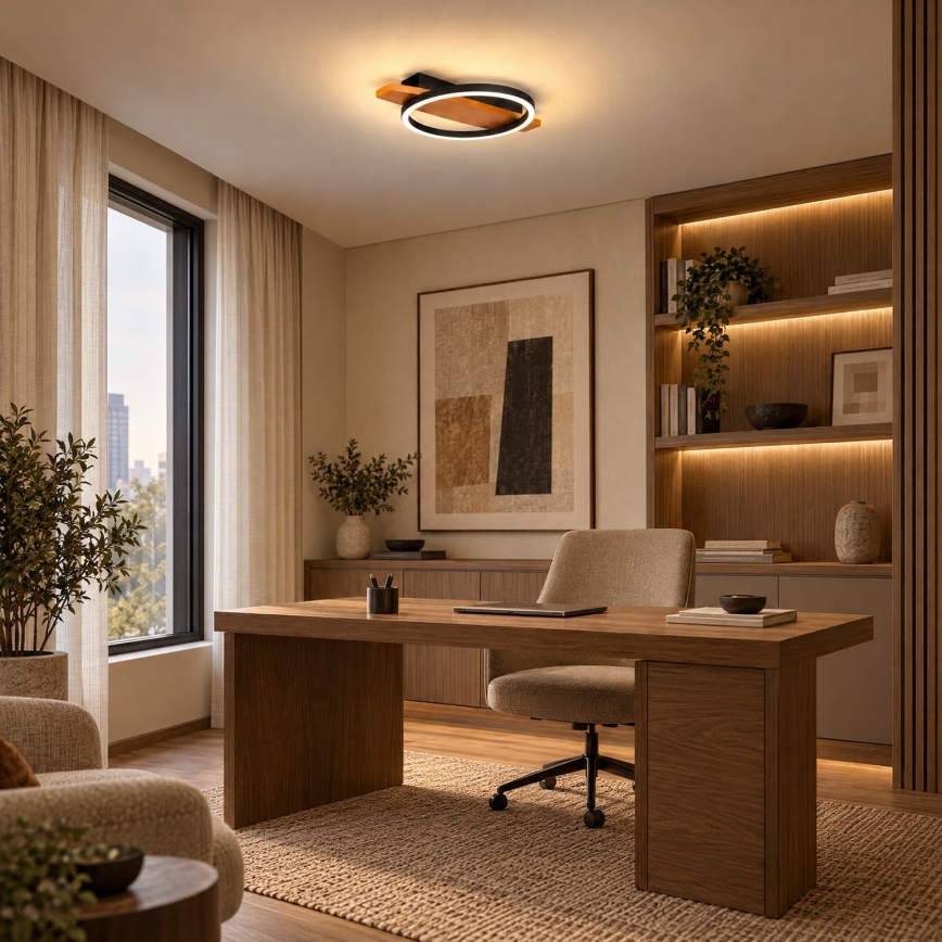 BRILAGI - Candeeiro de tecto LED PLANK LED/16W/230V 4000K 30x40 cm em madeira