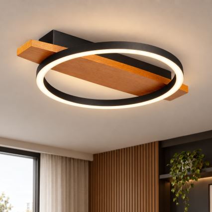 BRILAGI - Candeeiro de tecto LED PLANK LED/16W/230V 4000K 30x40 cm em madeira