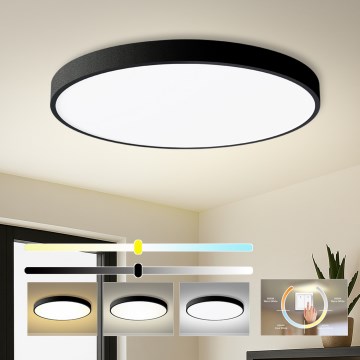 Brilagi - Candeeiro de tecto LED POOL LED/128W/230V 3000/4000/6000K Ø 100 cm preto