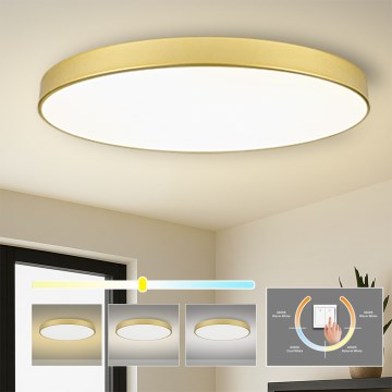Brilagi - Candeeiro de tecto LED POOL LED/180W/230V 3000/4000/6000K diâmetro 120 cm dourado