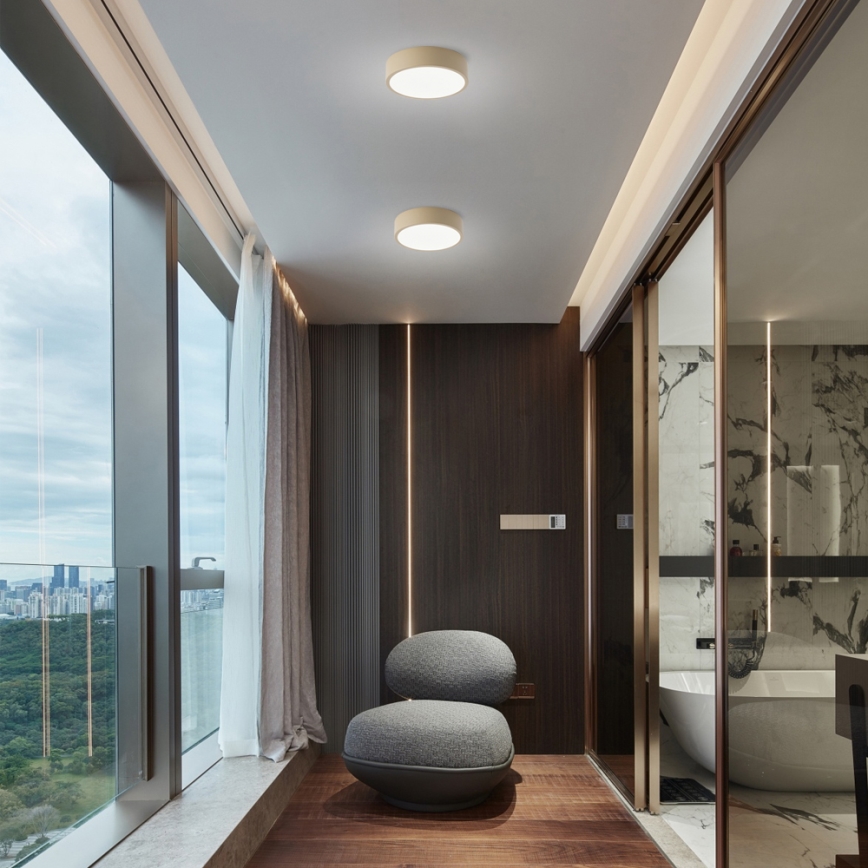 Brilagi - Luminária de teto LED POOL LED/18W/230V 3000/4500/6000K Ø 20 cm bege